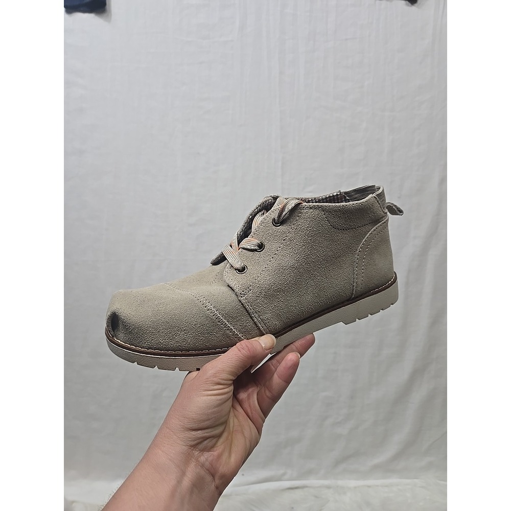 SKECHERS WOMEN'S BOBS CHILL LUGS Taupe Brown‎ 9.5 ANKLE BOOTS Leather Lace Up